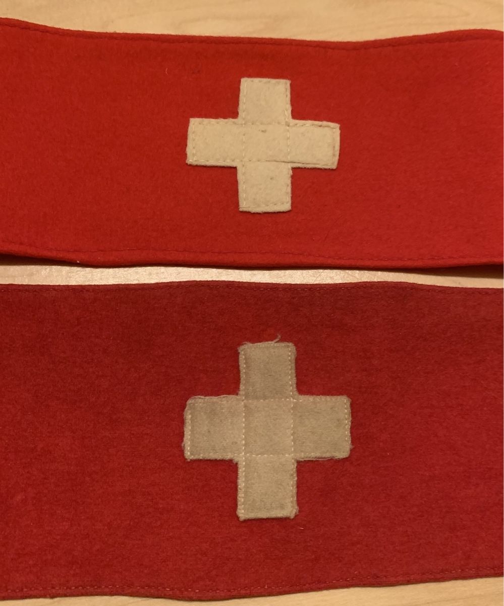 Schweizer Armee Uniformi: 2 eidgenössische Feldbinden der CH Armee – Usato da Goldingen venduto da Bergler012 1