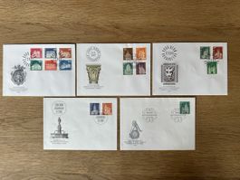 Schweiz - 1964-1968 BAUDENKMÄLER FDC komplett