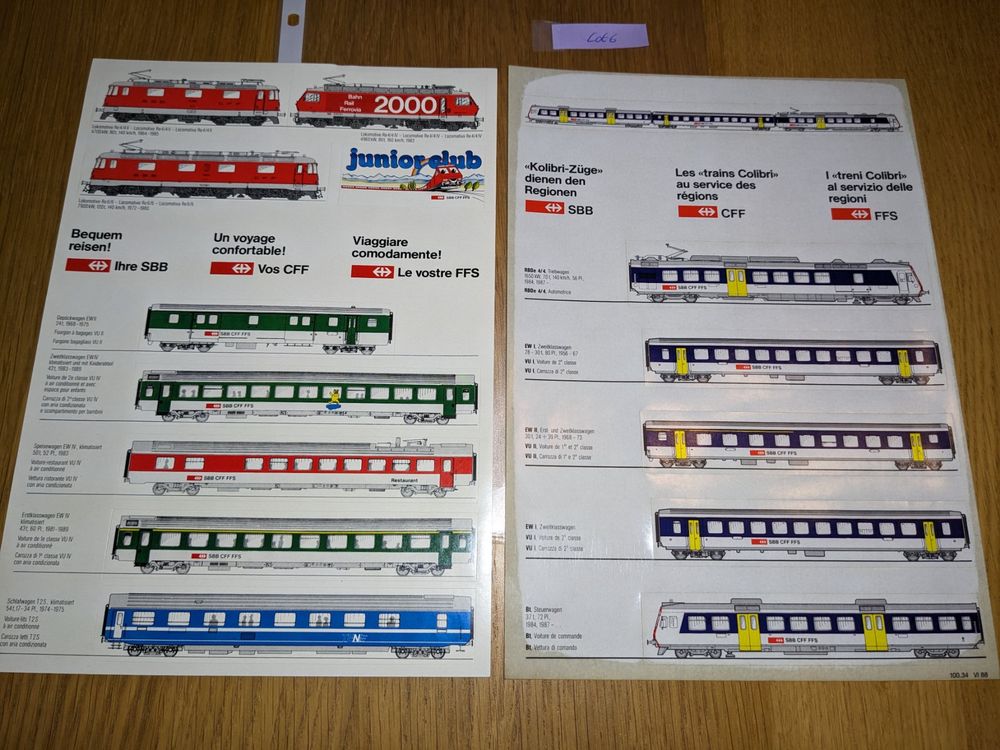 SBB CFF Aufkleber, Autocollant Sticker Colibri/Junior Club (Gebraucht ...