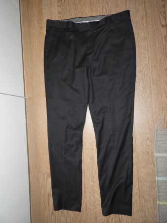 Herren Stoffhose schwarz klassisch, Grösse 56