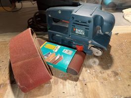 Black & Decker KA85 Bandschleifer 600W +Ersatz-Schleifbänder