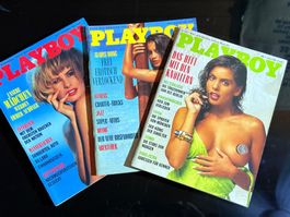 Playboy Konvolut: 3 gute und integre Hefte auf Deutsch