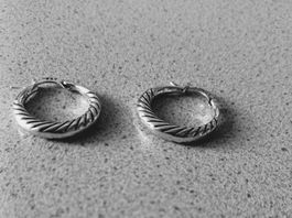 2 Creolen Ohrhänger Silber 925 2,9g
