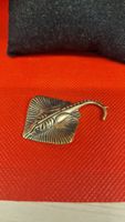 Vintage Stachelrochen Figur goldfarben, selten!