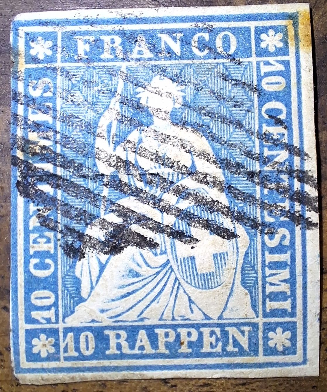 Tutti i francobolli: Strubel 23B Kat. 160.- – Usato da Balgach venduto da SIMEON27