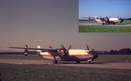 Dia Flugzeug Dan-Air Ampassador G-AMAG in Zürich Kloten 1972