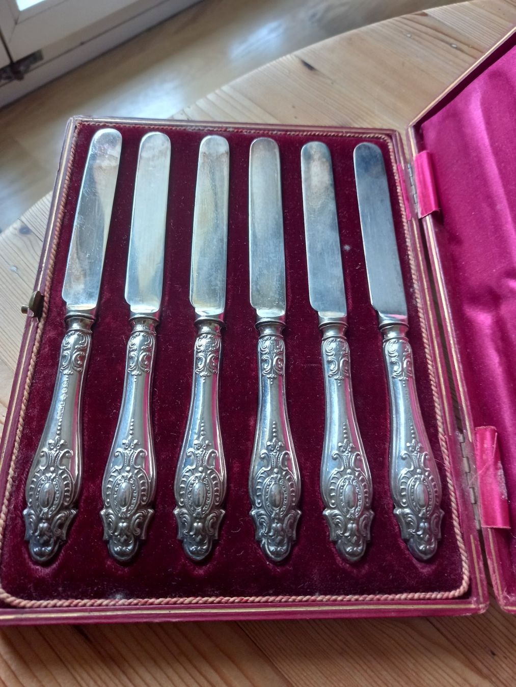 Besteck: 925 SILBER SHEFFIELD OBSTMESSER SET ANTIK – Gebraucht aus Bern von