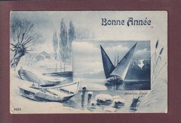 BARQUE du LEMAN - Bonne année - 1907