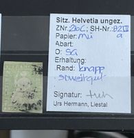 Seltene STRUBEL-MARKE Znr. 26C.a, Signiert + Befund Hermann