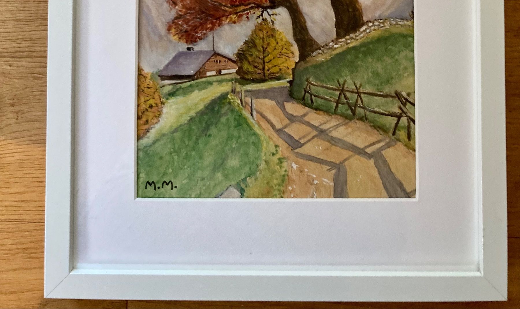 Dipinti: Original Aquarell Gemälde Herbst Monogramm MM gerahmt – Nuovo (secondo la descrizione) da Vaduz venduto da marmara18 2