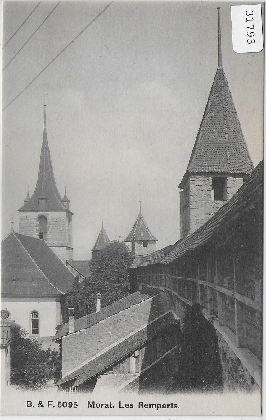 Cartes postales: Murten Morat - Les remparts - Ringmauer – D'occasion à Ettingen par Kartenplanet