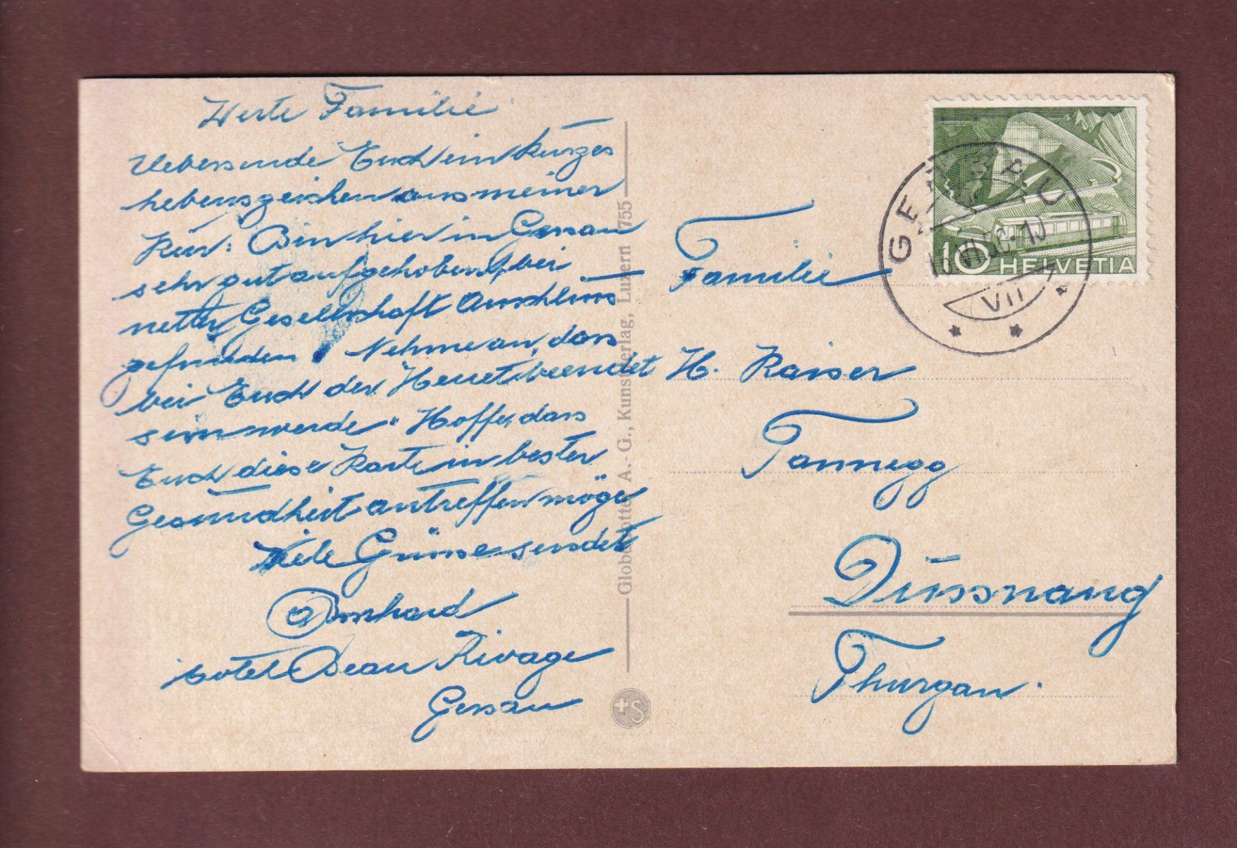 Cartes postales: GERSAU - 1950 – D'occasion à Pully par nicecards-shop 1