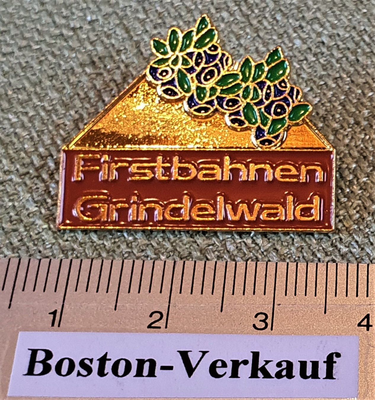 Placchette & Badge: B184  Pin Firstbahnen Grindelwald Blumen – Usato da Reinach BL venduto da Boston-Verkauf 1