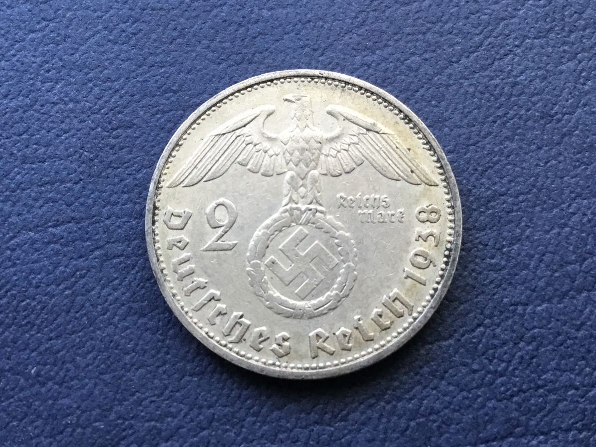 Tutti le monete: 2 Reichsmark 1938 G. – Usato da St. Margrethen SG venduto da alfapeugeot10