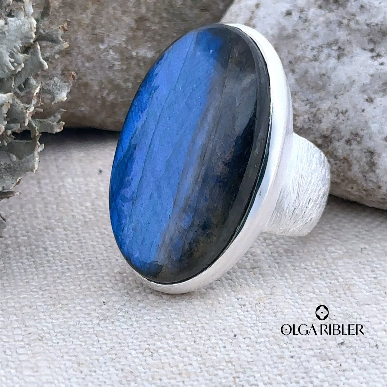 Olga Ribler Anelli: Labradorit Silber Ring 925 Grösse 58 – Nuovo (secondo la descrizione) da Luzern venduto da Schmuckoutlet 2