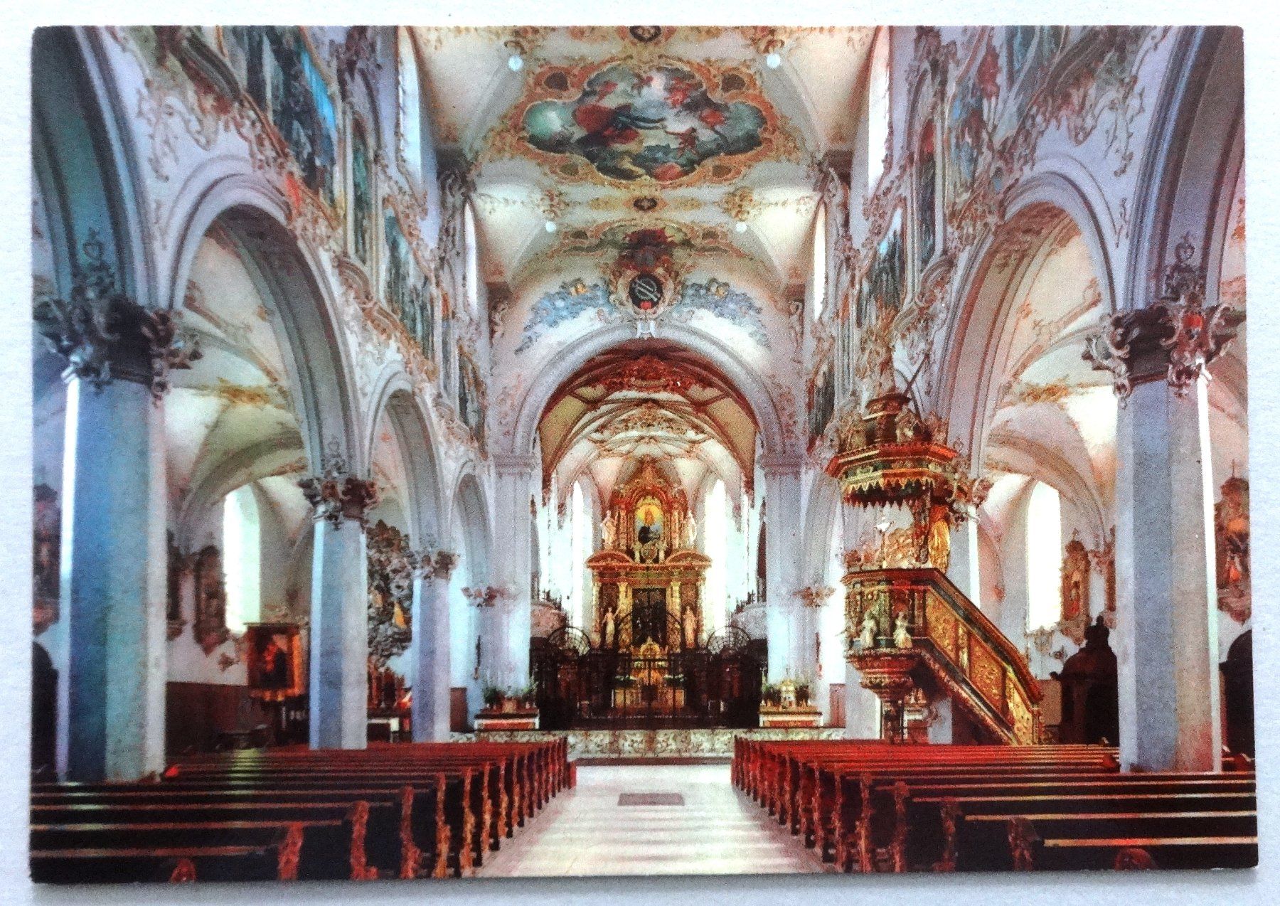 Cartoline postali: Mariastein, Inneres der Basilika – Usato da Fétigny venduto da Billy2miny