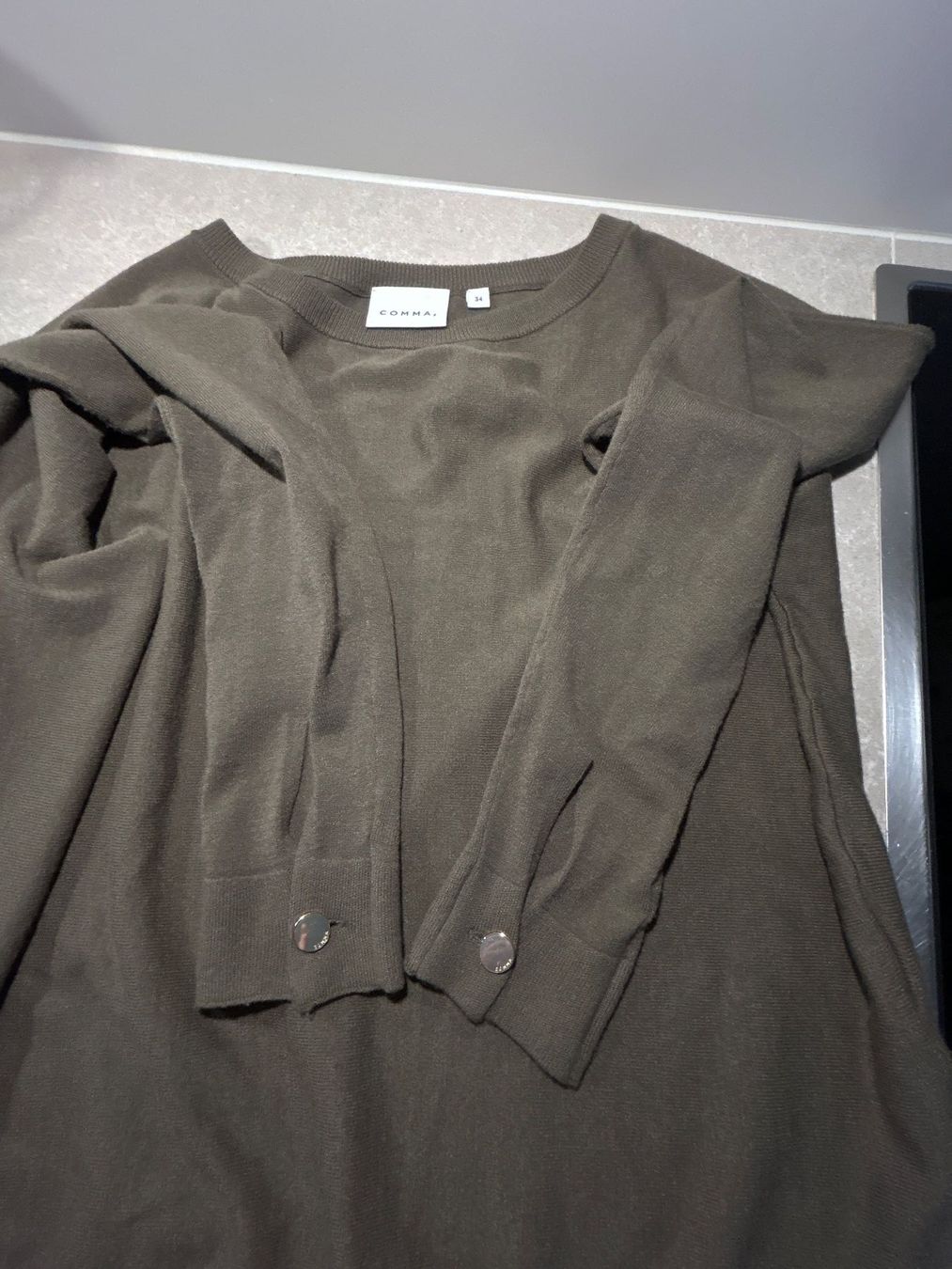 Comma Maglioni & Felpe: Damen Strickpullover olivgrün langarm von Comma Gr. 34 – Usato da Brunnen venduto da Nala2929 9