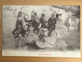 Antike Ansichtskarte, SPANIEN, Granada, "Gitanos"