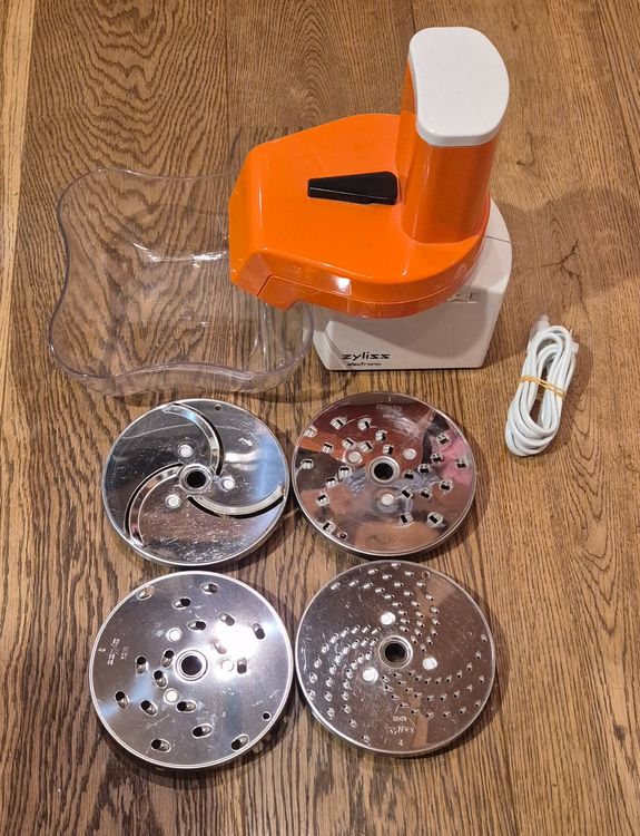 elektrische Zyliss Raffel mit 4 Scheiben knallorange (Gebraucht) in ...
