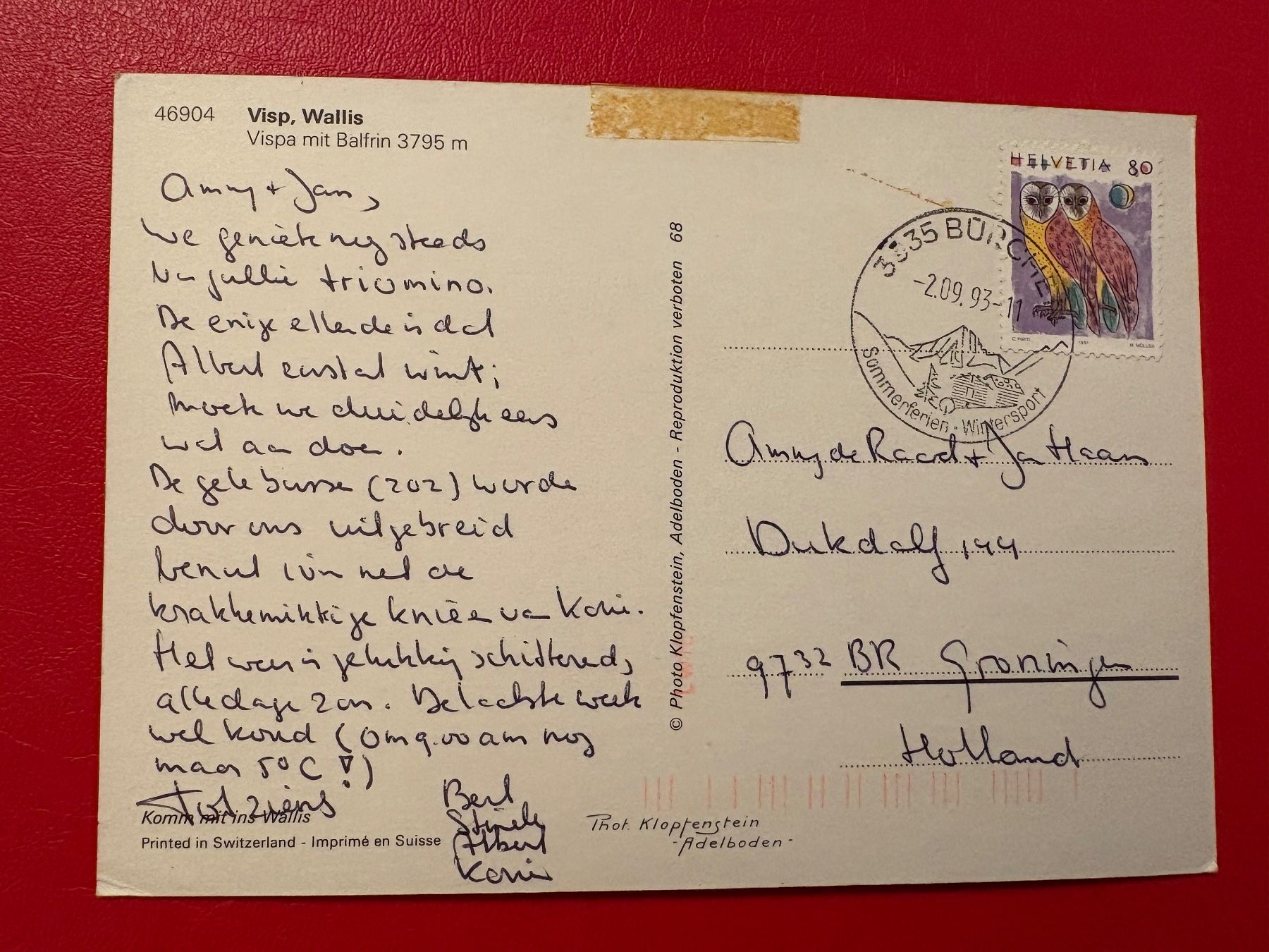 Cartoline postali: 1993 // Visp, Wallis // Postauto – Usato da St-Légier-Chiésaz venduto da Theo006 1