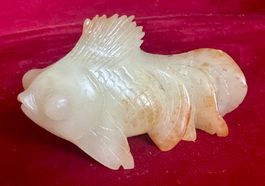 Schöne antike, handgeschnitzte Hetian Jade Fisch - 119g ✨🐠✨