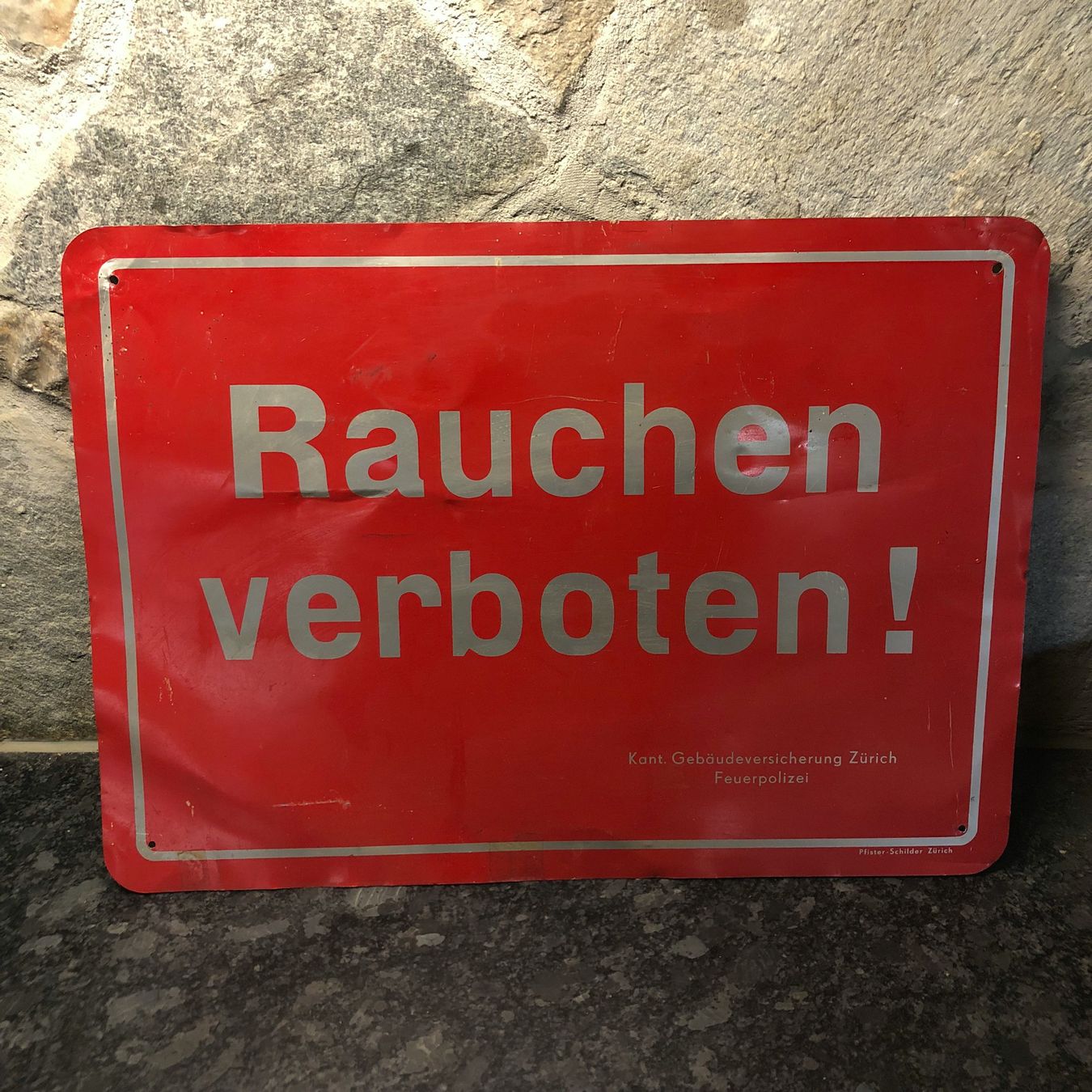 Insegne: altes Blechschild - Rauchverbot - Vintage – Usato da Ittenthal venduto da Hwaggis