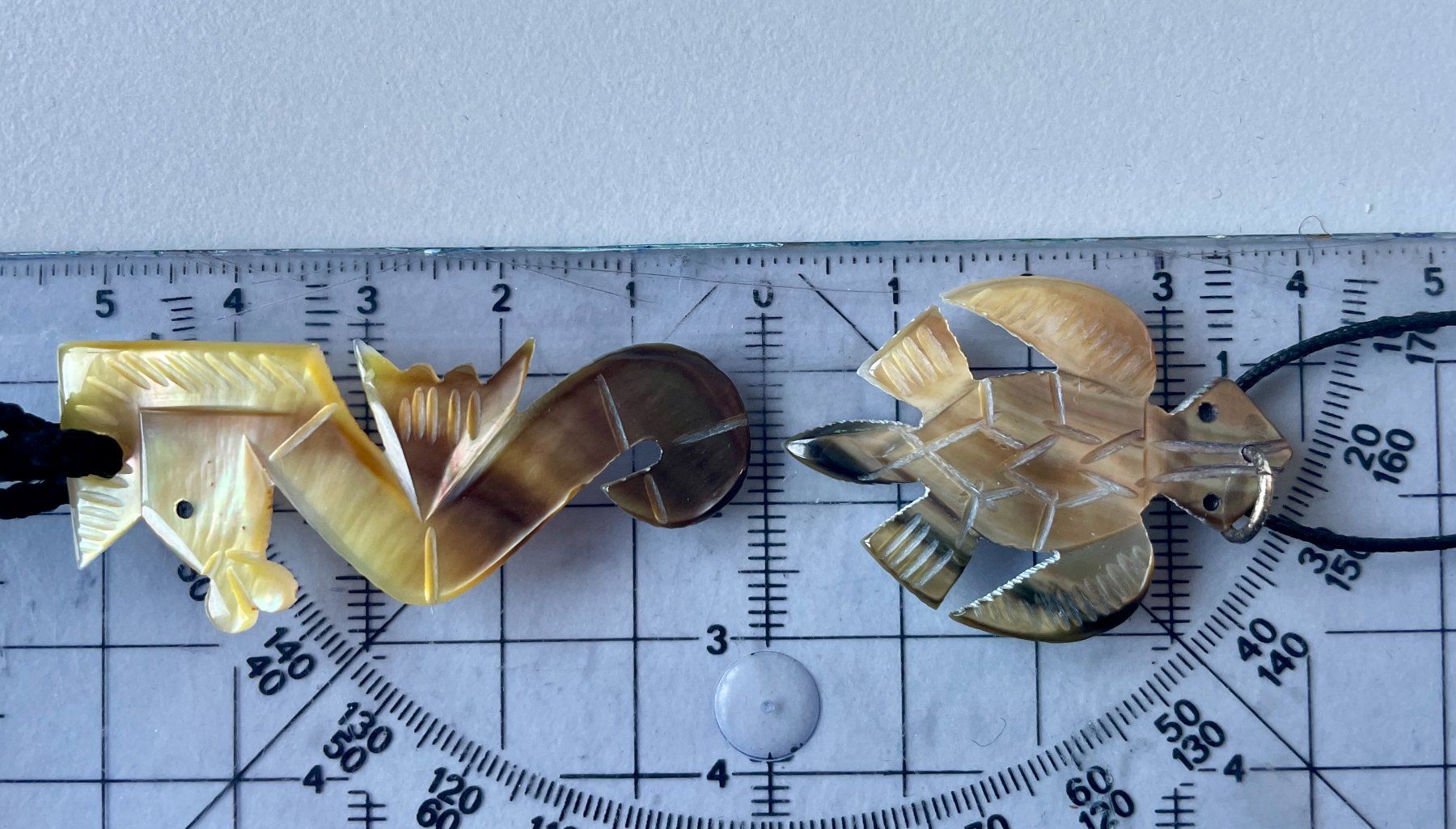 Anhänger: Echt Perlmutt Anhänger Seepferdchen + Schildkröte Sommer Set – Gebraucht aus Urtenen-Schönbühl von winterkalt 2