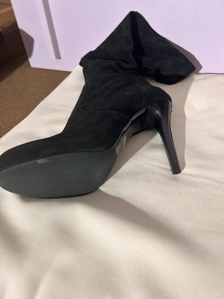 Scarpe da donna: Suede Over-the-Knee Boots, Size 40, Black, New – Nuovo (secondo la descrizione) da Veyrier venduto da aliyag 3