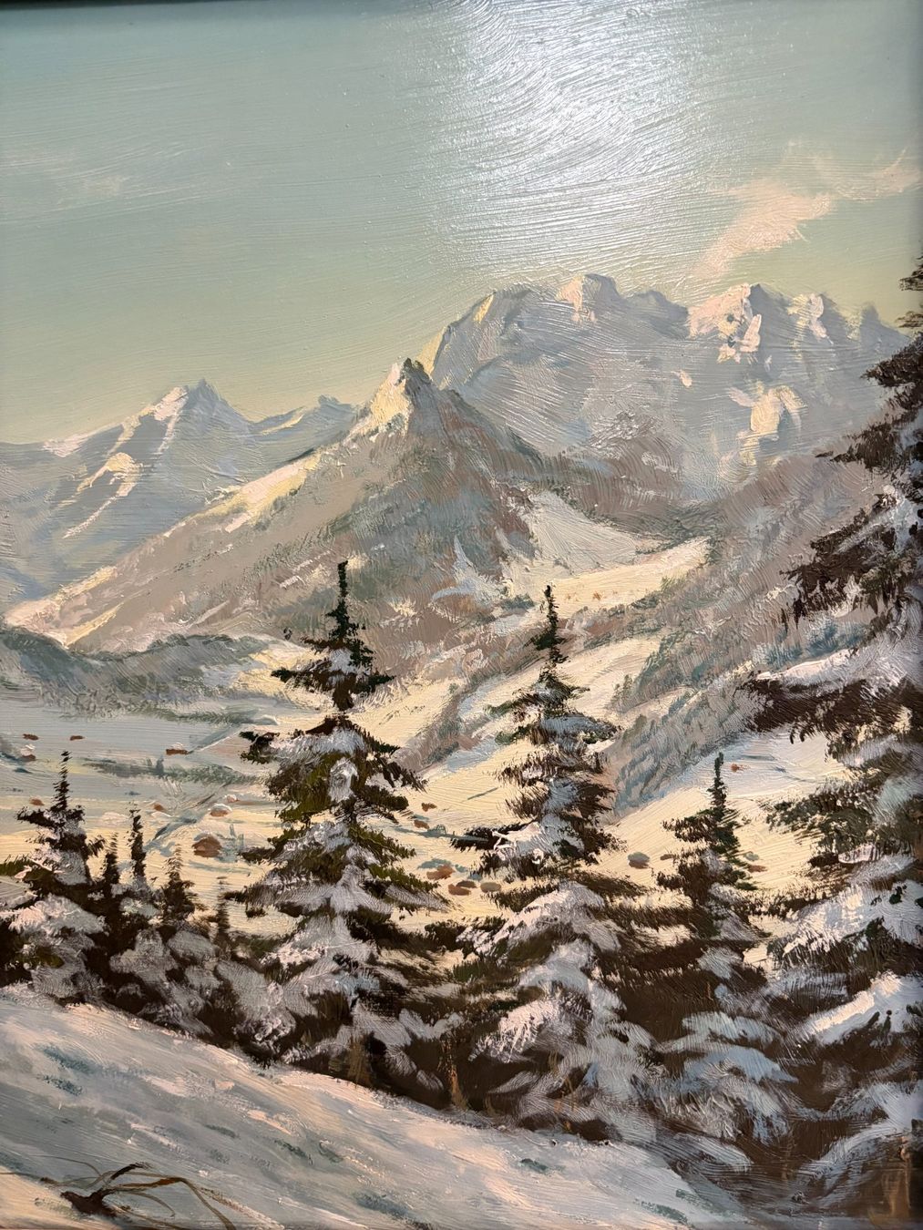 Dipinti: 60.5cmbreitx50cm hoch Öl Gemälde Winterlandschaft – Usato da Ottenbach venduto da TimelessEmotions. 6
