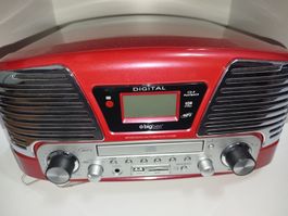 Chaîne Hi-Fi Bigben vinyle CD USB rouge occasion