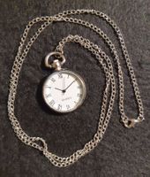 NEUE Medico Taschenuhr silbrig mit weiss