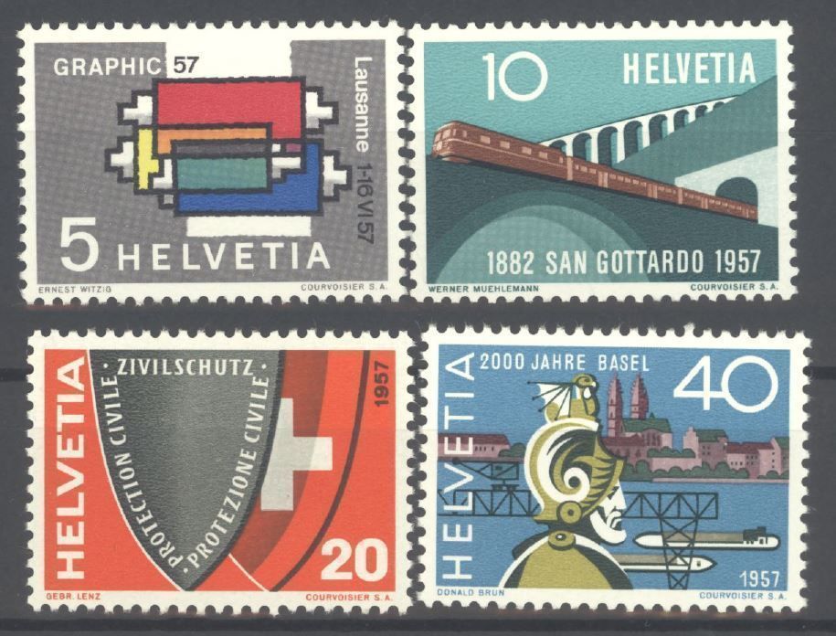 Tutti i francobolli: 1957, Gedenkmarken ** – Nuovo (secondo la descrizione) da Willisau venduto da Vollstempel