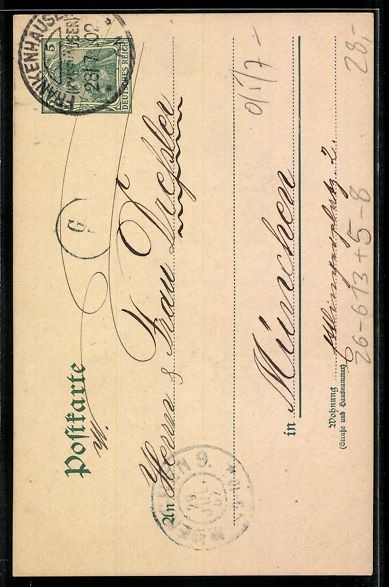 Cartoline postali: Handgemalt: Kyffhäuser, Rothenburg, Abr – Usato da Berlin venduto da bartko-reher 1