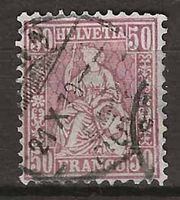 CH043 - Helvetia assise no 43 obl. 21.10.1879
