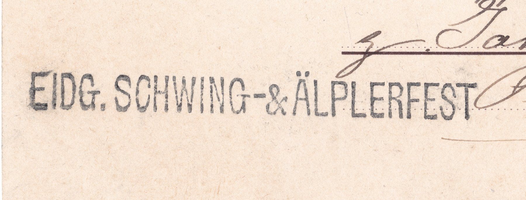 Alle Briefmarken: Selten angeboten Stabstempel Eidg Schwing- & Älplerfest 1900 – Gebraucht aus Basel von riobar 3