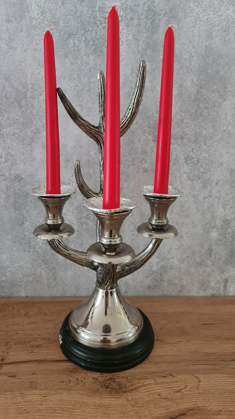 Kerzenständer: 2x Silber Kerzenständer 3-flammig Baum Geweih Design. – Gebraucht aus Ibach von ole_6whn 7