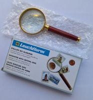 Leuchtturm Stiellupe mit Glaslinse, 3-fach, neuwertig