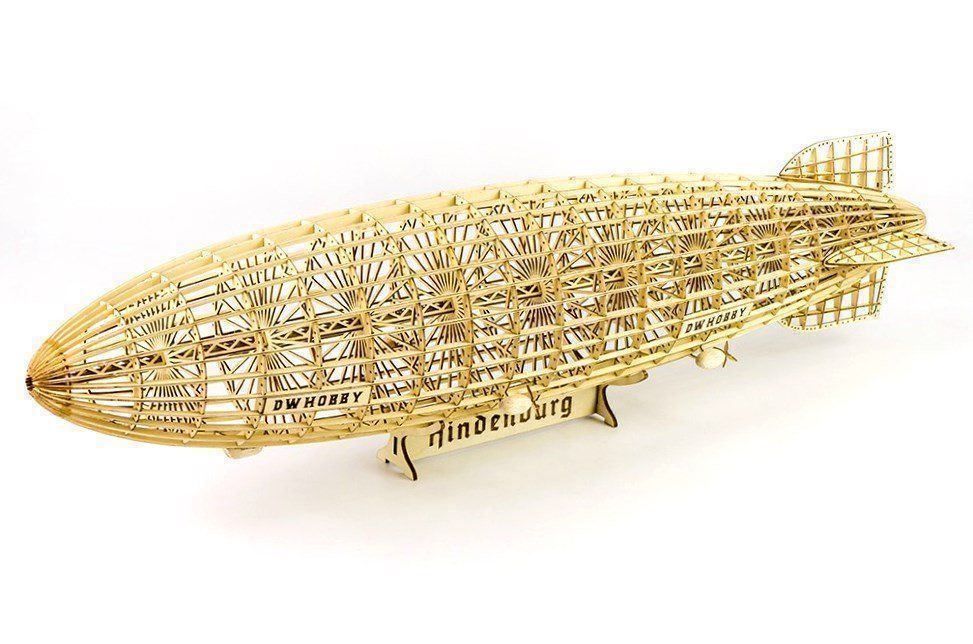 Modellbausätze & Standmodelle: Kit Standmodell: Zeppelin Hindenburg Länge 600mm KIT-Bausatz – Neu und originalverpackt aus Entlebuch von Hebu
