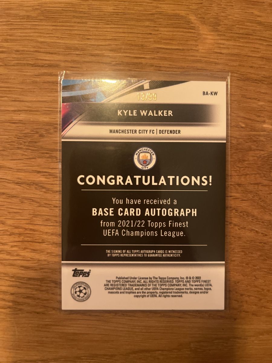 Topps Carte collezionabili: Kyle Walker Topps UEFA Champions League Autograph – Nuovo (secondo la descrizione) da Wilen b. Wollerau venduto da Cashley57 1