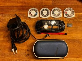 Sony PSP Konsole + 4 Spiele - Funktioniert nur mit Netzteil