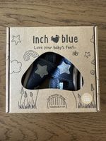 Inch Blue Krabbelschuhe Leder dunkelblau Sterne, Gr. 17-18