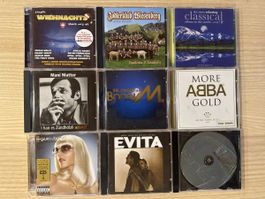9 Musik CDs gemischt Abba Mani Matter gebraucht