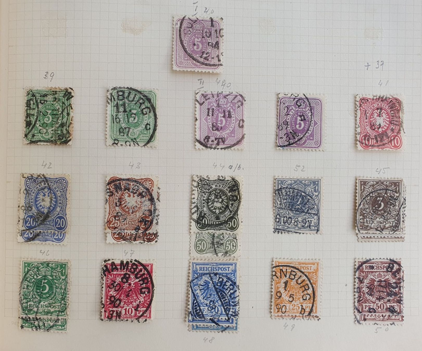 Alle Briefmarken: Deutsches Reich Lot  Pfennige – Gebraucht aus Fislisbach von Zigzag12 1