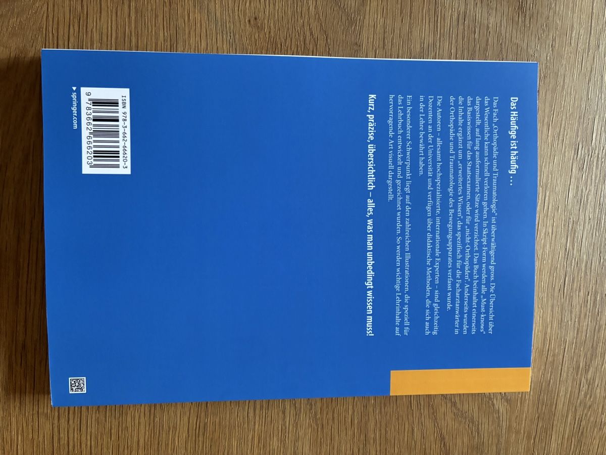 Bücher: Springer: Lehrbuch Orthopäde 2. Auflage – Neu und originalverpackt aus Wolfwil von NewGirl 3