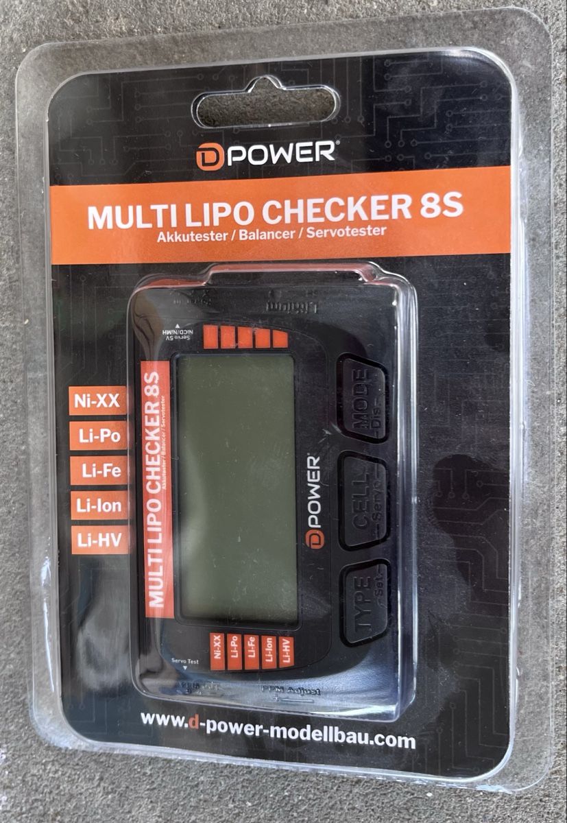 RC Modellbau: D-Power Multi Lipo Checker 8S Akkutester neu – Neu und originalverpackt aus Meinisberg von Berosos
