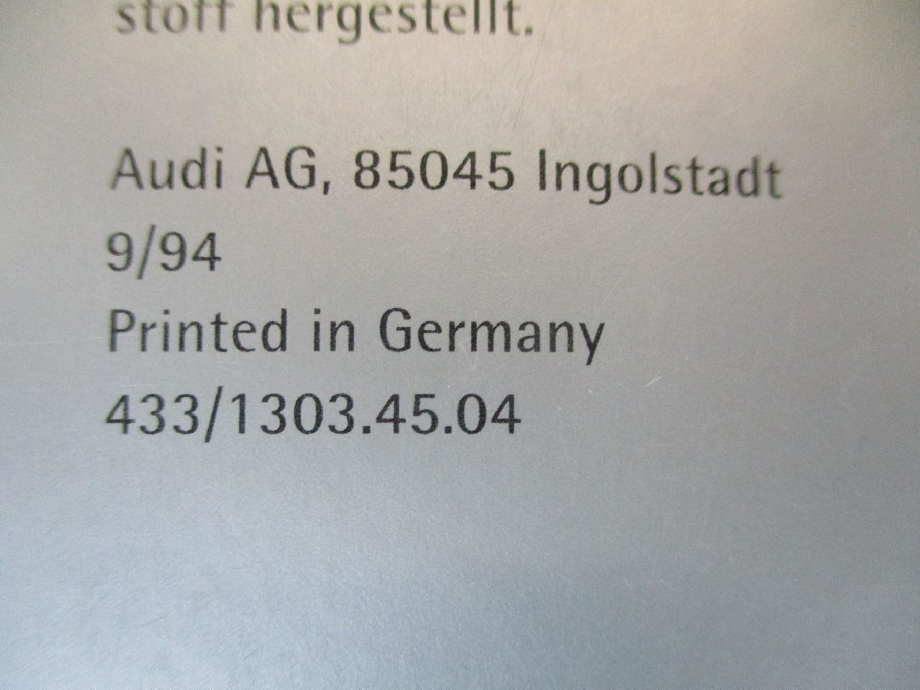 Audi Documenti: Audi 4 Prospekt Quattro – Usato da Langnau i. E. venduto da Superseven69 9