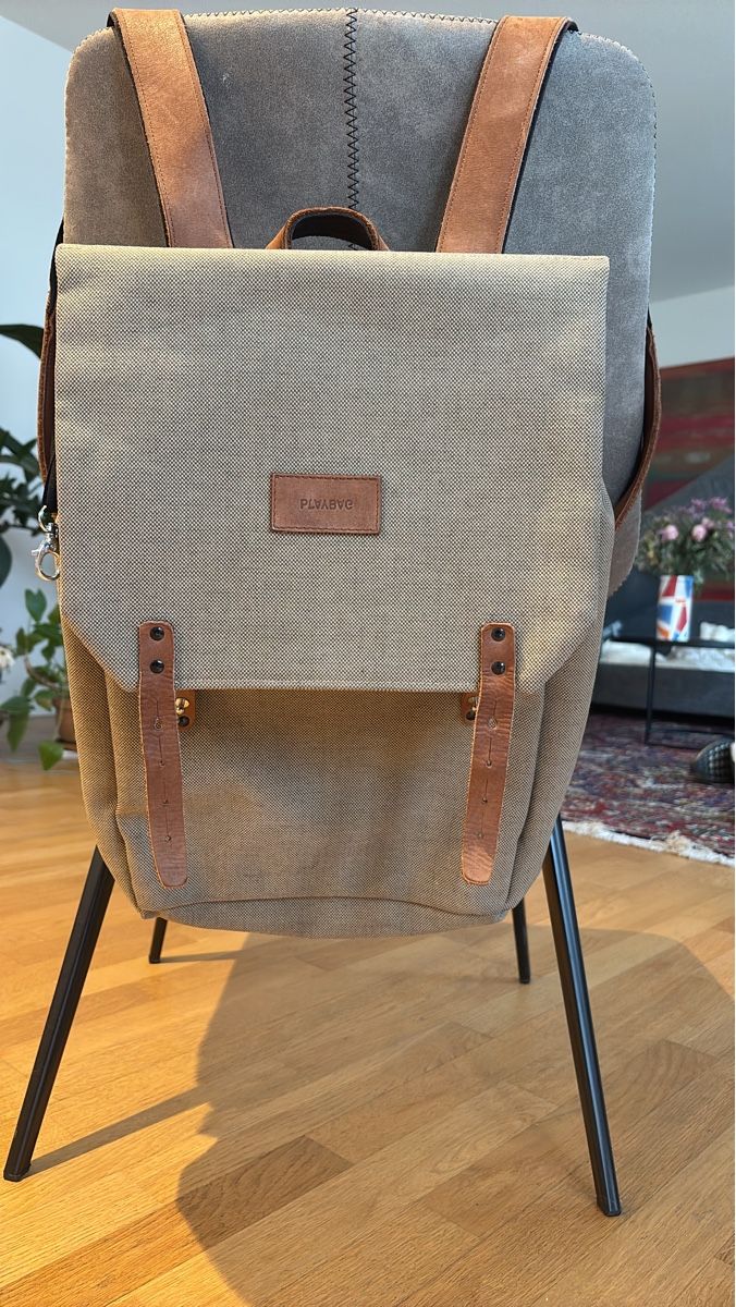Zaini: Rucksack beige mit Leder und Textil – Usato da Zürich venduto da ale_wm6l