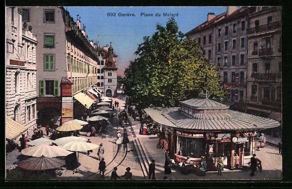 Cartoline postali: AK Genéve, Place du Molard – Usato da Berlin venduto da bartko-reher