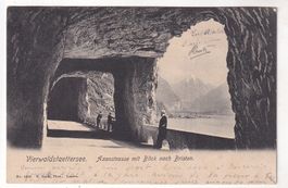 AK Axenstrasse mit Blick nach Bristen ʘ Sisikon 1905