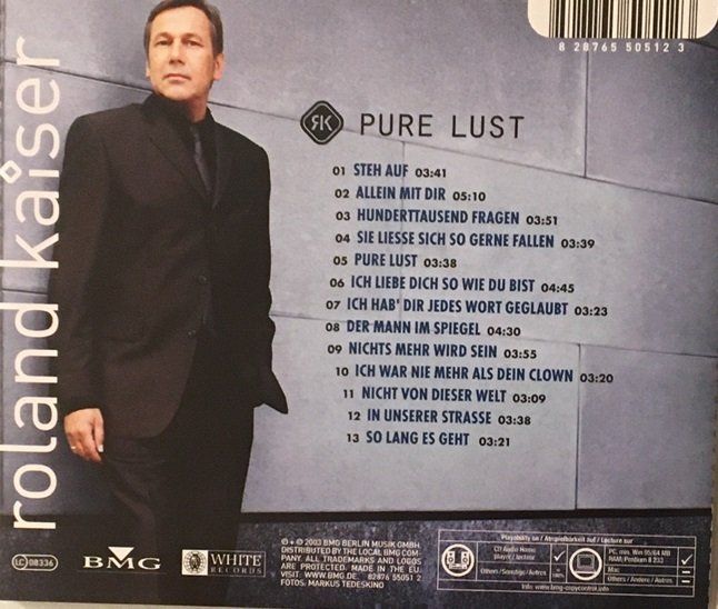 CD: Roland Kaiser - Pure Lust – Usato da Grüningen venduto da azulmarron 1